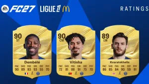 Dembélé, Vitinha and Kvaratskhelia Lead Ligue 1 Ratings in FC 27