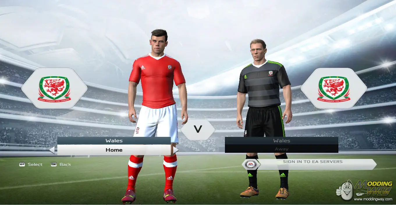 Wales NT Euro 16 kits - FIFA 15