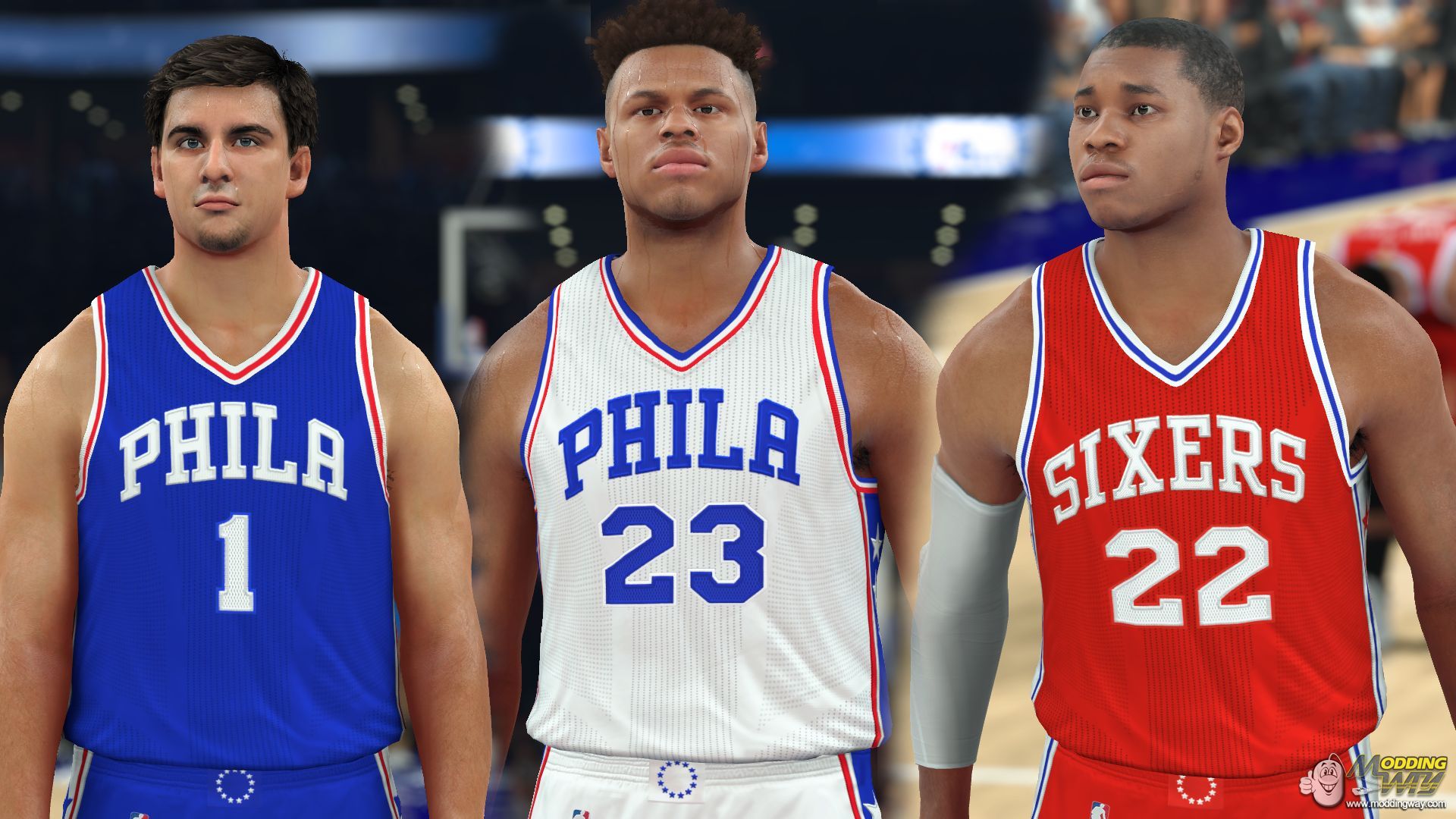 Realistic sport shirt Philadelphia 76ers, jersey template for
