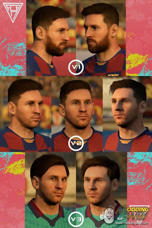 Messi Faces Pack Fifa 20 At Moddingway