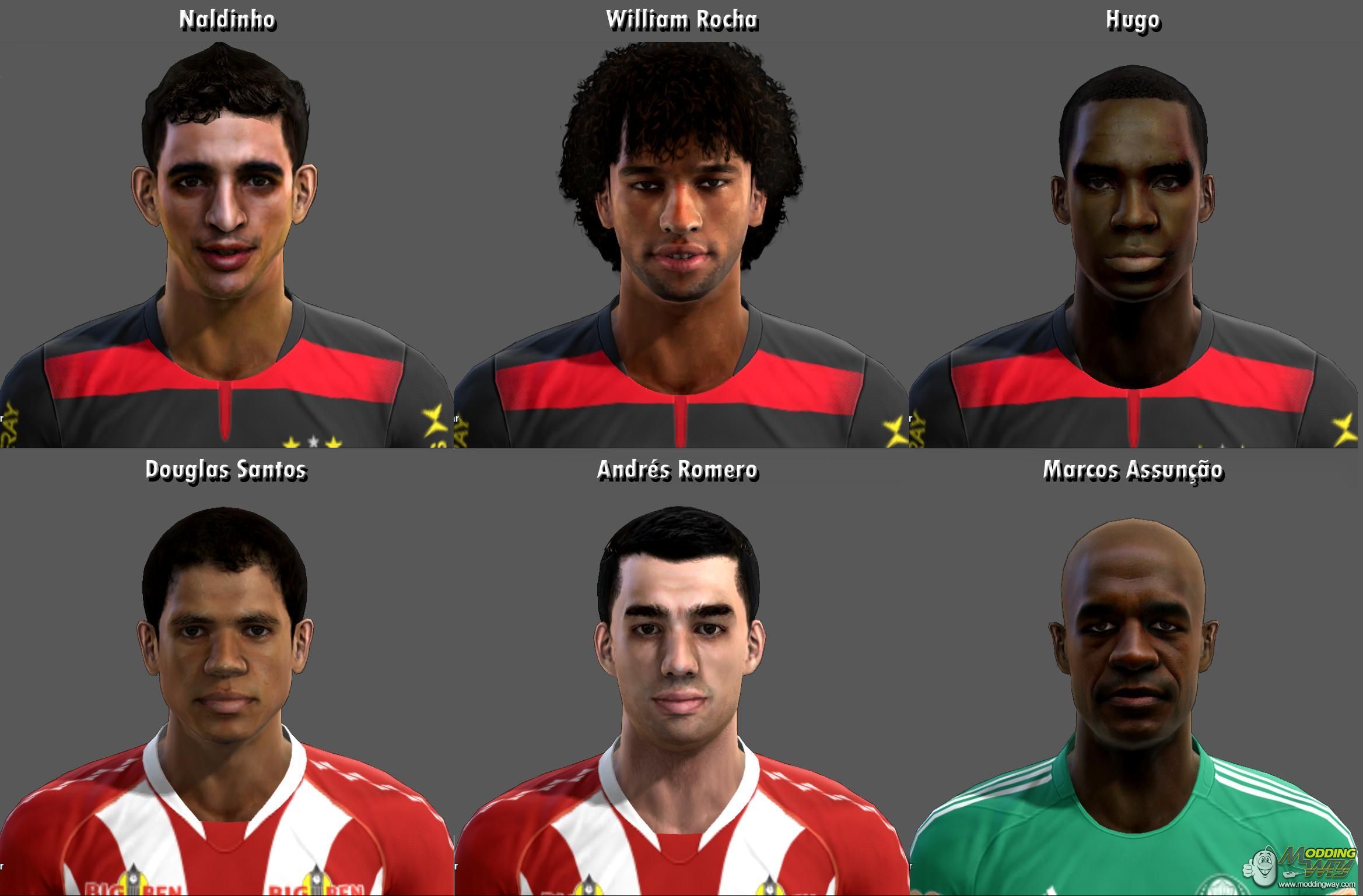 Facepack Brasileirão v3 - Pro Evolution Soccer 2013 at ModdingWay