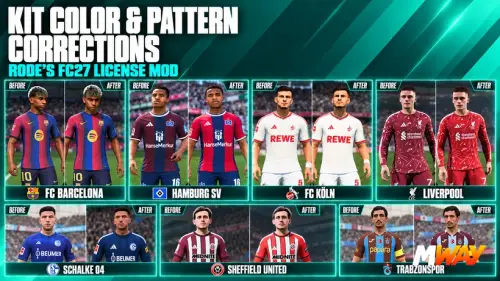 RODE FC 27 License Mod Adds 13 Licensed National Teams and 119 Real Stadium Names